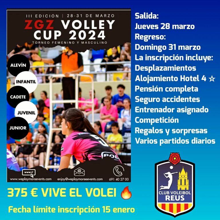 Lee más sobre el artículo EN SEMANA SANTA VIVE EL VOLEI EN LA ZARAGOZA VOLLEY CUP…